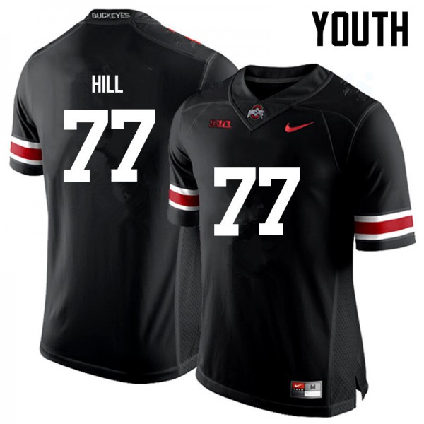Ohio State Buckeyes #77 Michael Hill Youth Stitch Jersey Black OSU15170